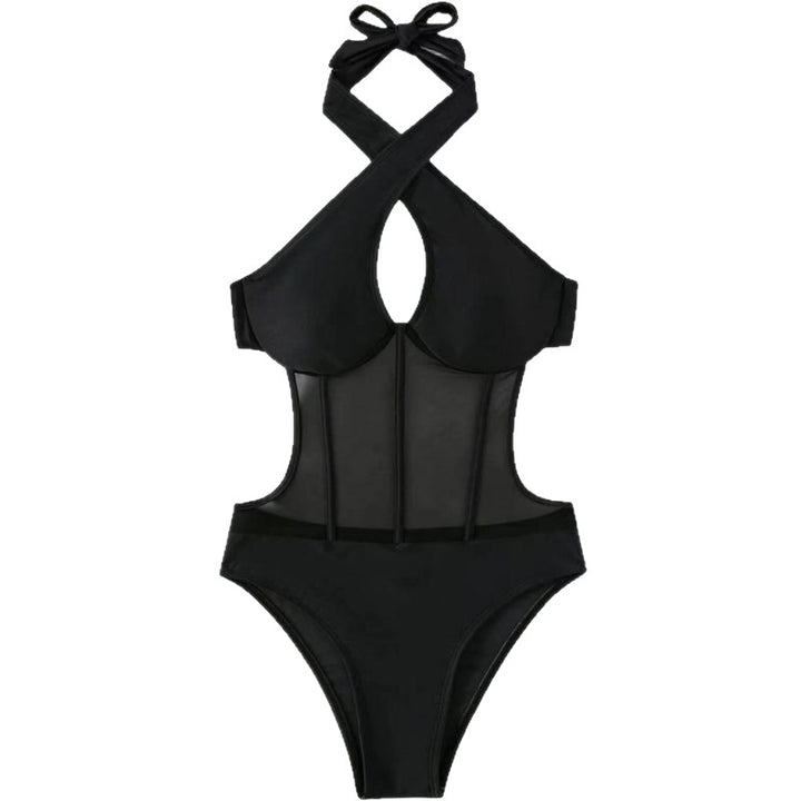 Damen Designer Badeanzug mit elegantem V-Ausschnitt Drune