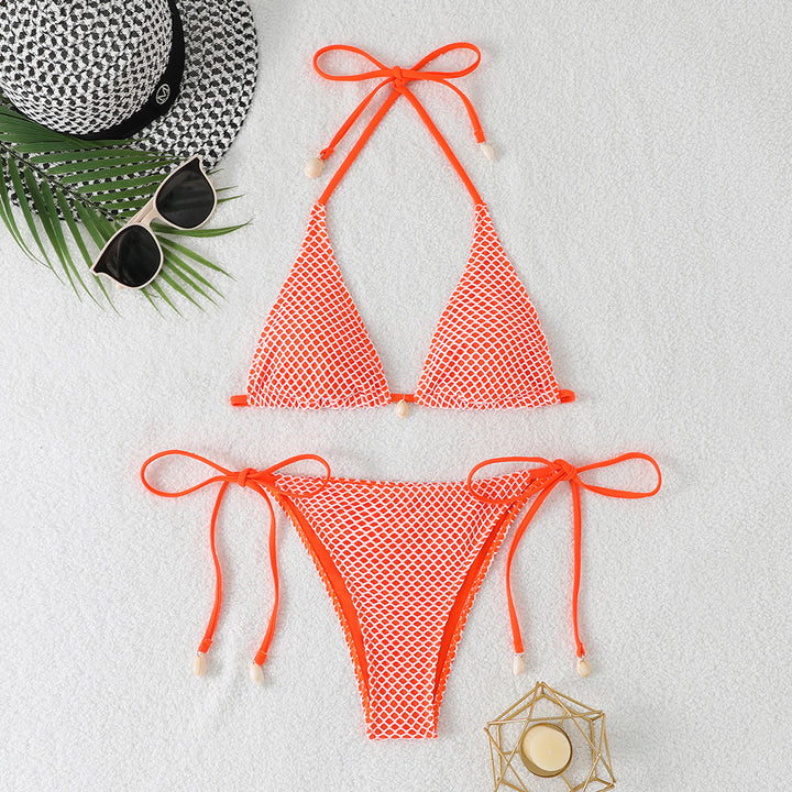 Damen Triangel-Bikini mit Netzstruktur Drune
