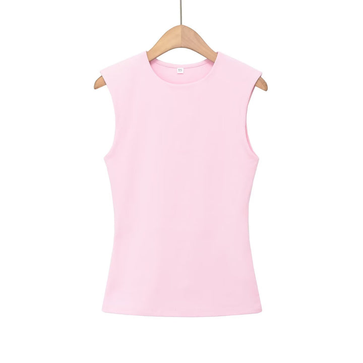 Damen ärmelloses Oberteil mit strukturiertem Look und hochwertiger Baumwolle Drune