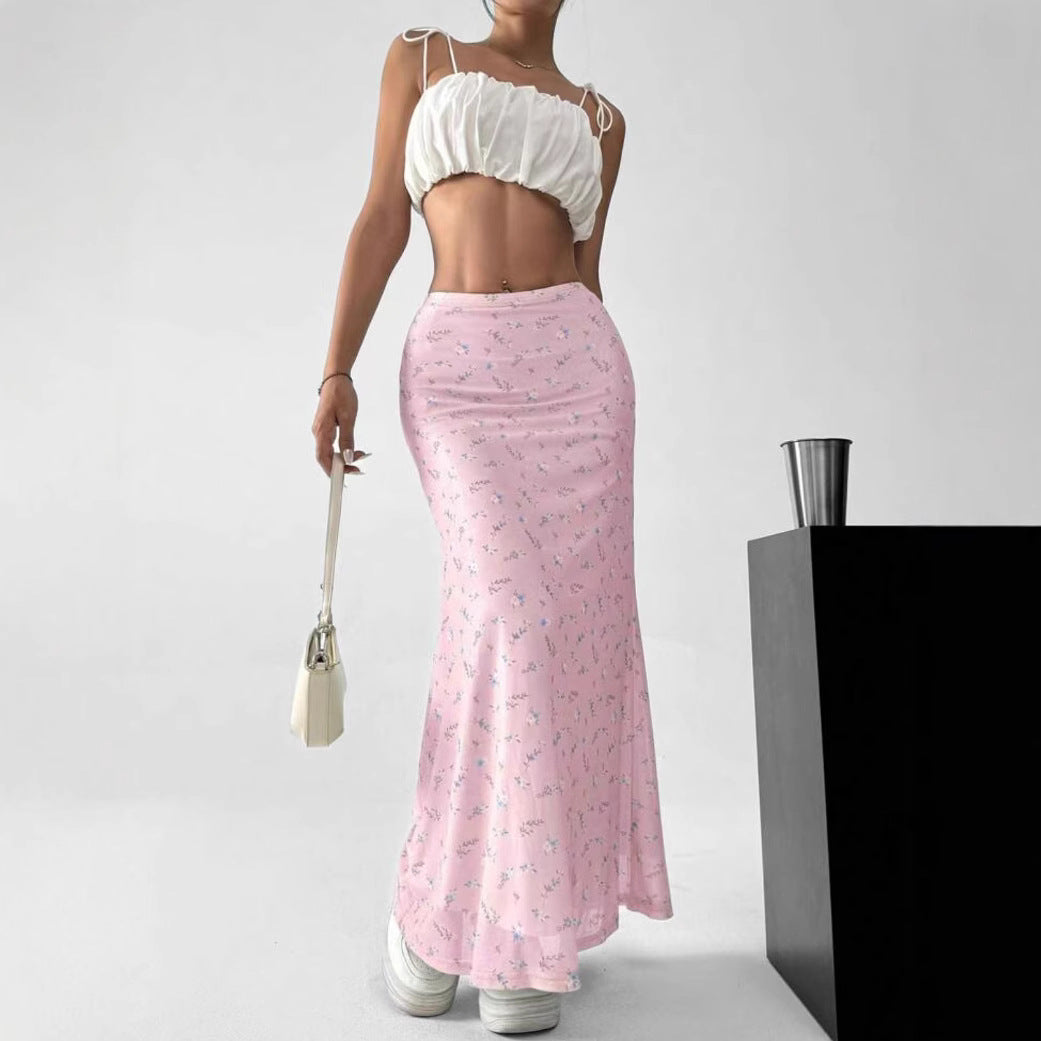 Damen Maxirock mit floralem Muster und luftiger Passform Drune