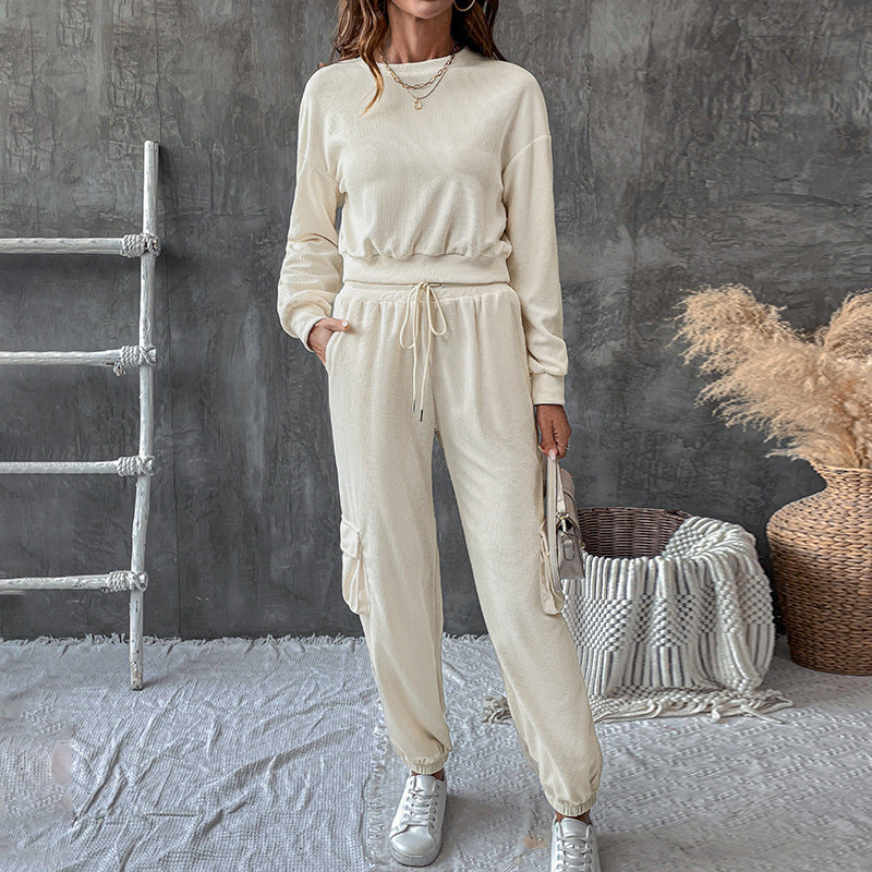 Damen Lässiges Relaxed-Fit Jogginganzug Drune