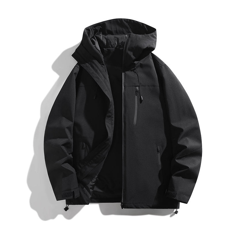 Damen technische Allwetterjacke mit vielseitigem Kapuzendesign und verstellbaren Belüftungsöffnungen Drune