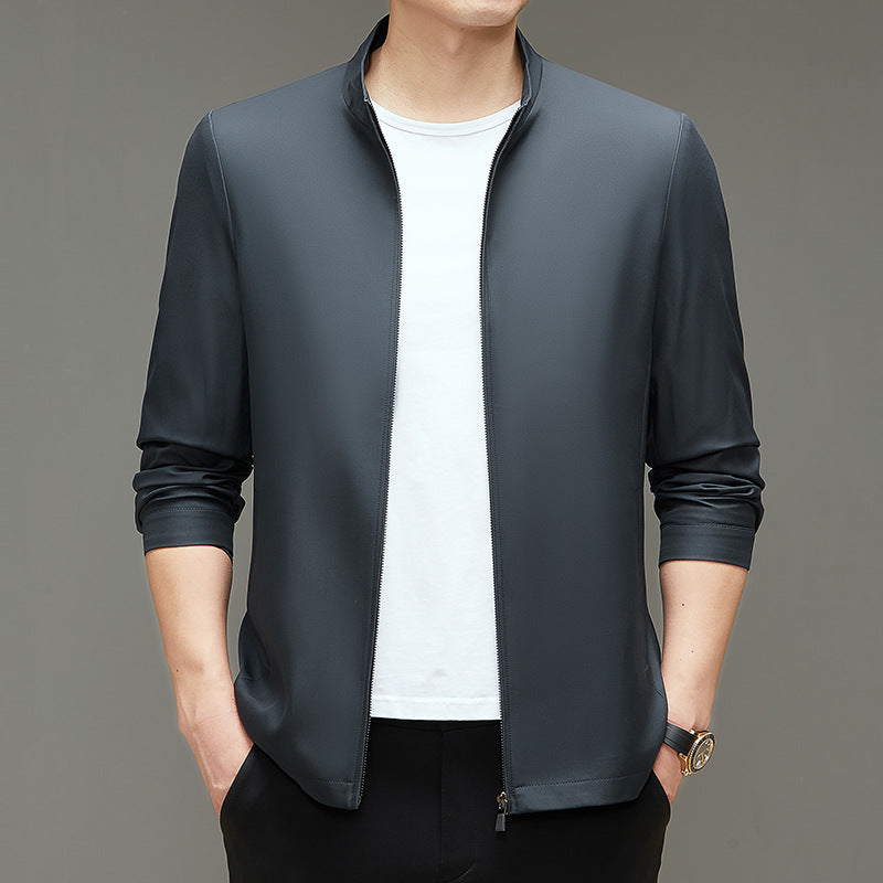 Herren Funktionale Übergangsjacke mit Stehkragen und eleganten Reißverschlussdetails Drune
