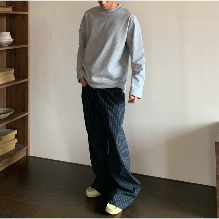 Herren Lässige Karohose Drune