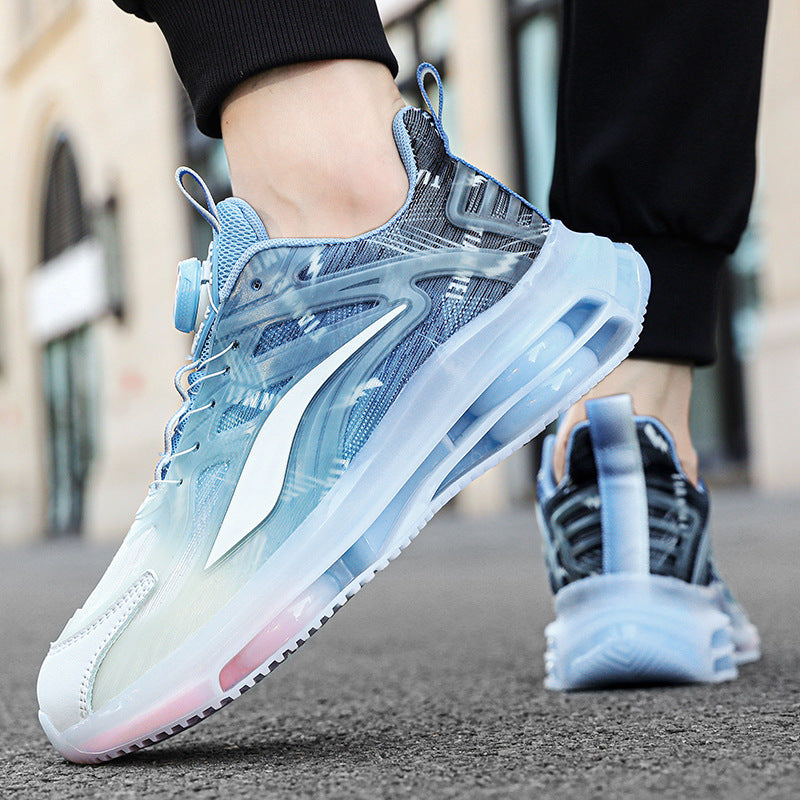 Herren Urbaner Komfort-Sneaker mit sichtbarer Luftkammer, transparentem TPU-Overlay und adaptivem Drehverschluss Drune