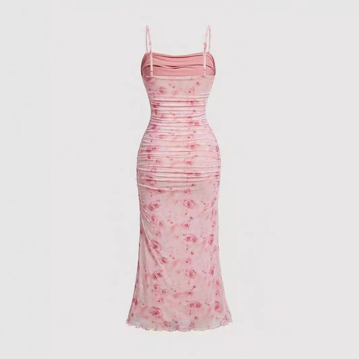 Damen Maxikleid mit raffinierten Rüschendetails Drune