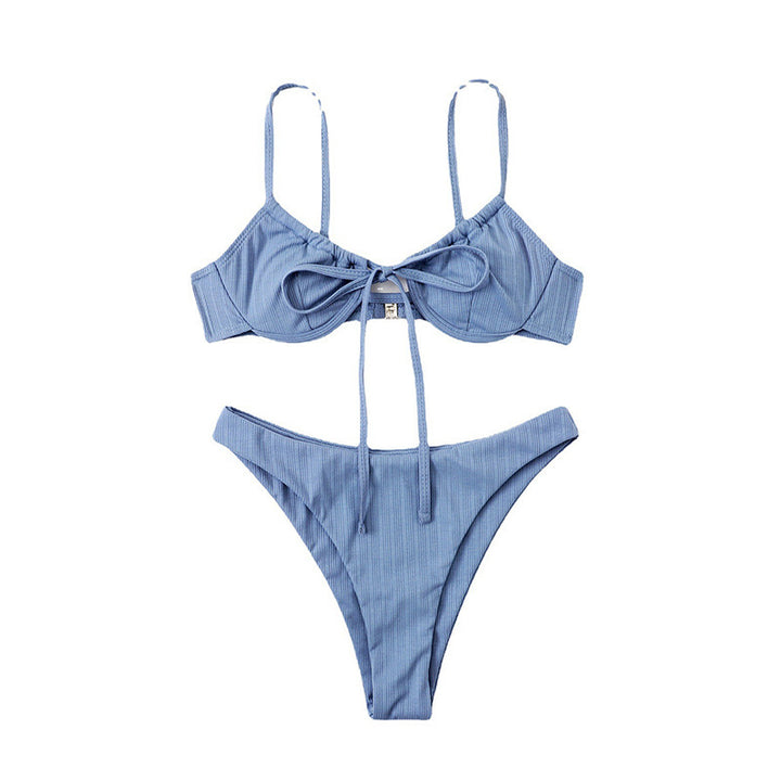Damen Bikini-Set mit verstellbaren Trägern und raffinierten Rüschendetails Drune