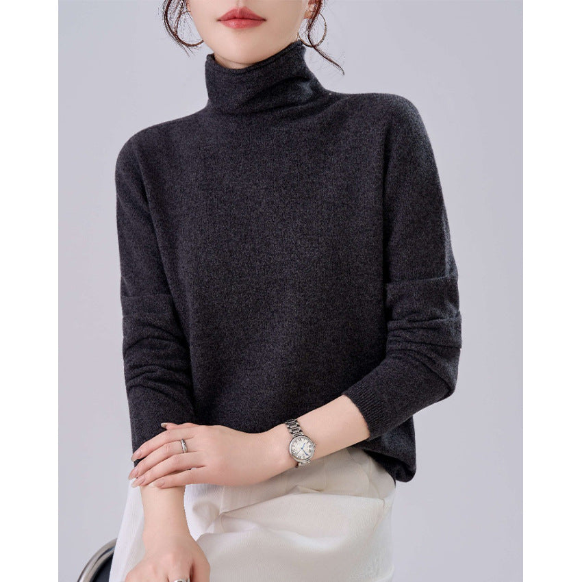 Damen Leichter Kaschmir-Mix Rollkragenpullover mit feinem Soft-Finish und schmaler Silhouette Drune