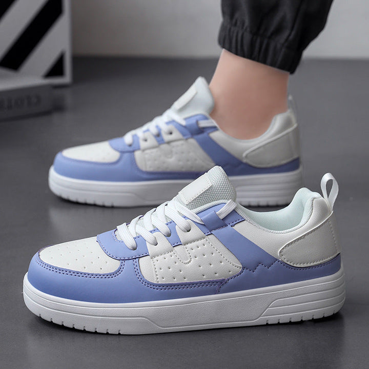 Unisex nan Plateausneaker aus Lederimitat mit atmungsaktivem Mesh-Zungenbereich und stoßdämpfender Profilsohle Drune