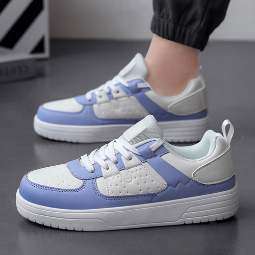 Unisex nan Plateausneaker aus Lederimitat mit atmungsaktivem Mesh-Zungenbereich und stoßdämpfender Profilsohle Drune