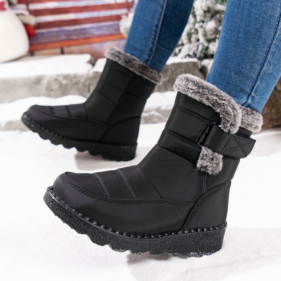 Damen Winterboots mit warmem Fleece-Futter und rutschfester Sohle Drune