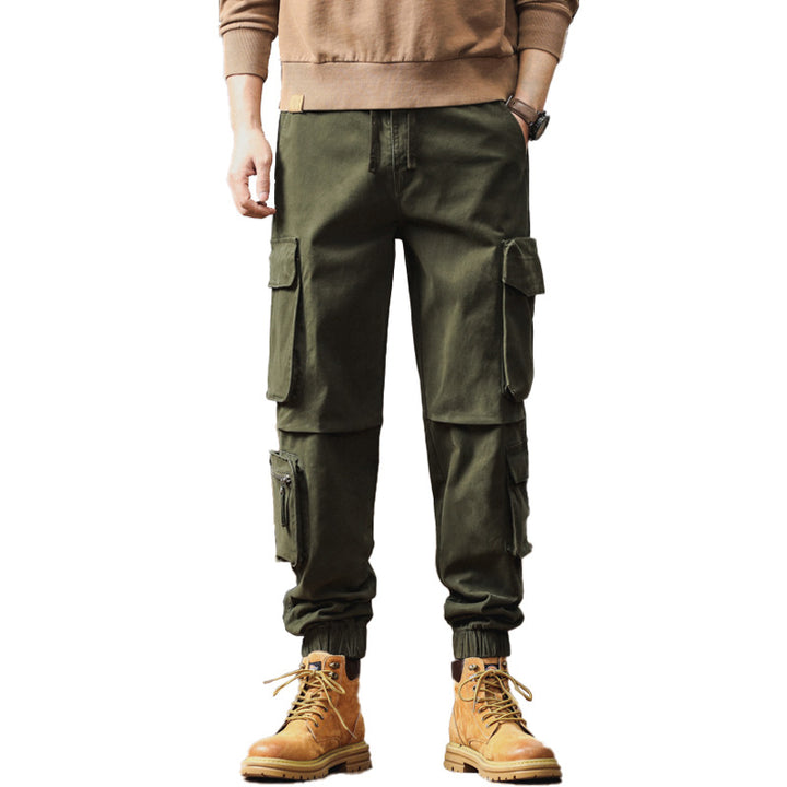 Herren Technische Cargo-Joggerhose mit Tunnelzugbund, Multifunktions‑Taschen und elastischen Beinabschlüssen Drune