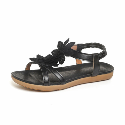 Damen Blumenverzierte Schlüpf-Sandalen Drune