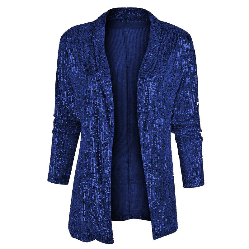 Damen Glamouröser Pailletten-Blazer Drune