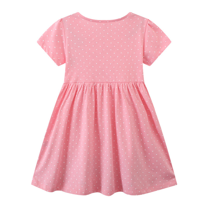 Mädchen Freizeitkleid mit bunten Tierapplikationen Drune