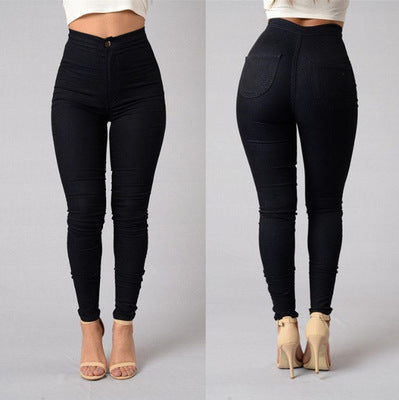 Damen Figurbetonte Jeanshose mit elastischem Taillenzug Drune