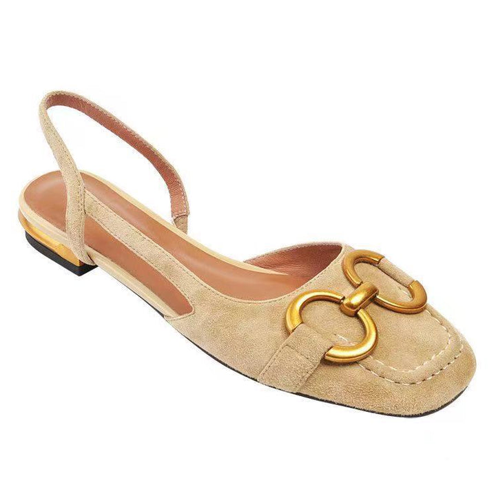 Damen Slingback Ballerinas mit eleganter Schnallen-Applikation Drune