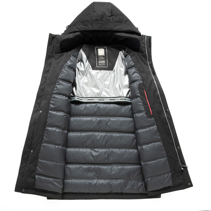 Herren Wasserabweisender Thermoparka mit Kapuze und Mehrfachtaschen Drune