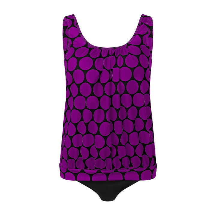 Damen lässiger Tankini mit hoher Taille und elegantem Schnitt Drune