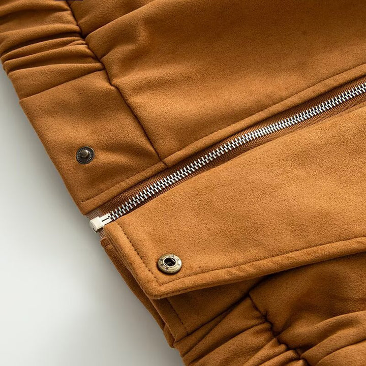 Damen modische Übergangsjacke mit asymmetrischem Schnitt und bequemen Taschen Drune