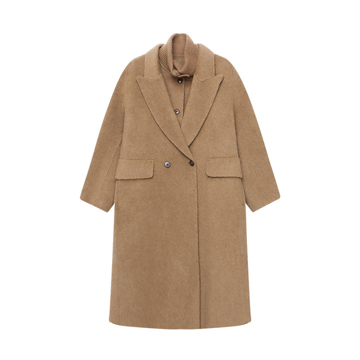 Damen eleganter Wollmantel mit doppelter Knopfleiste und oversized Schnitt Drune