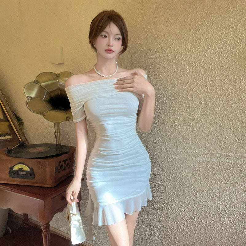 Drune | Mesh Off-Shoulder Bodycon Kleid