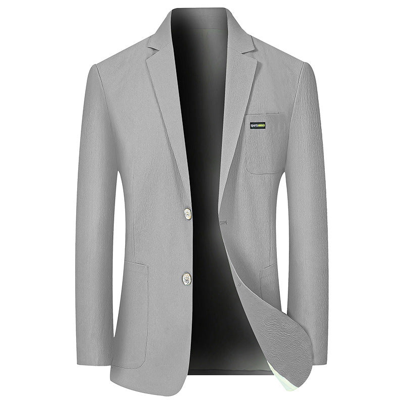 Herren Modernes Stretch Business-Sakko mit schmalem Schnitt und aufgesetzten Taschen Drune