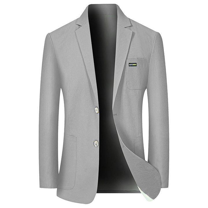 Herren Modernes Stretch Business-Sakko mit schmalem Schnitt und aufgesetzten Taschen Drune