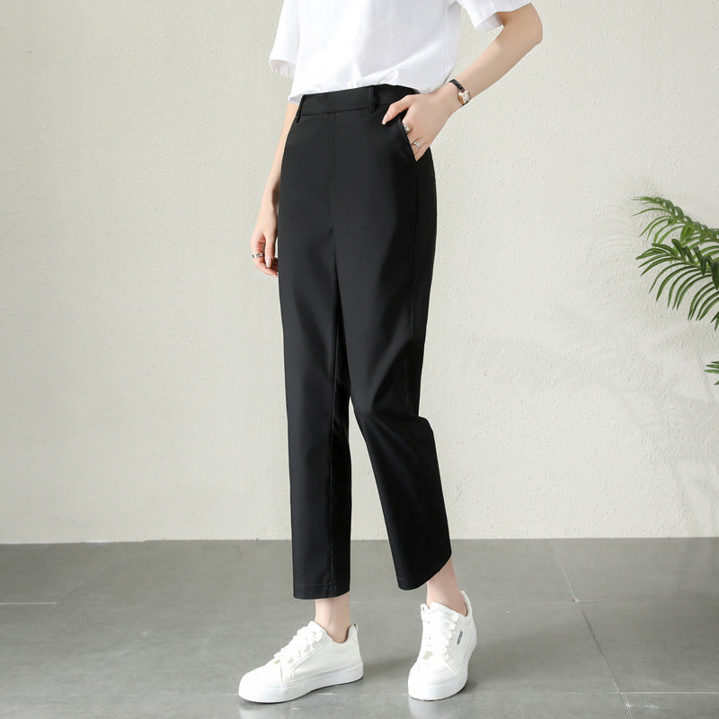 Damen elegante Chino Stoffhose