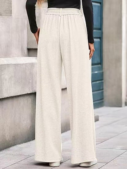 Damen weite Palazzo-Hosen mit elegantem Bund Drune