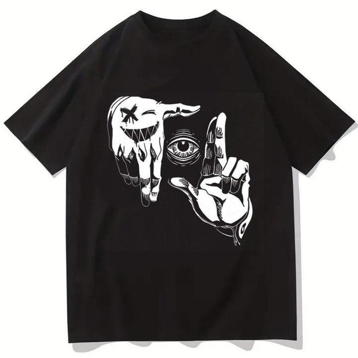 Damen T-Shirt mit künstlerischem Floral-Motiv und lässigem Schnitt Drune