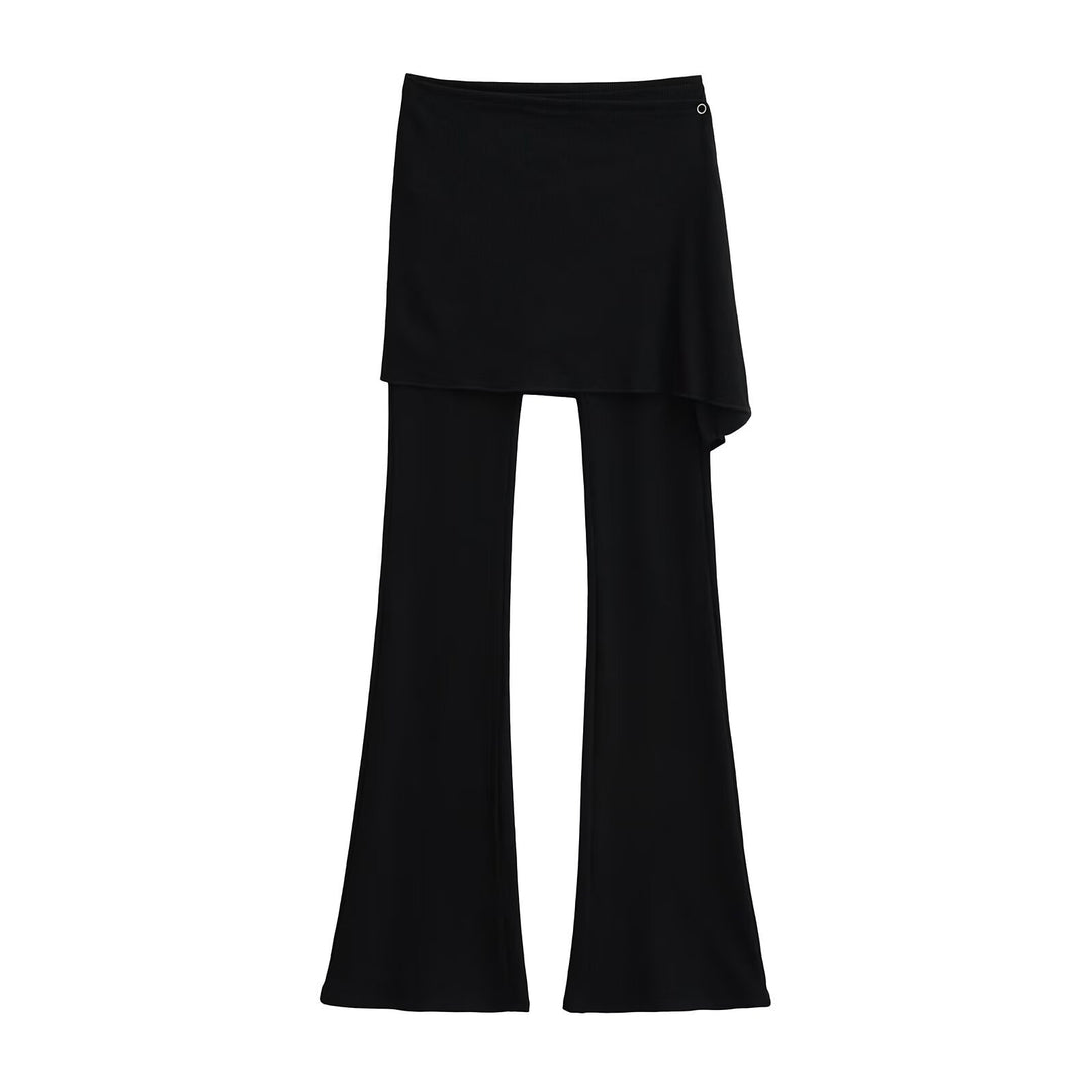 Damen Flared Pants mit asymmetrischem Überwurf Drune