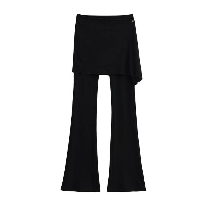 Damen Flared Pants mit asymmetrischem Überwurf Drune
