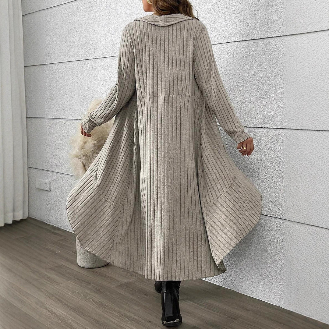 Damen Strickjacke mit asymmetrischem Saum und modischer Schnalle Drune