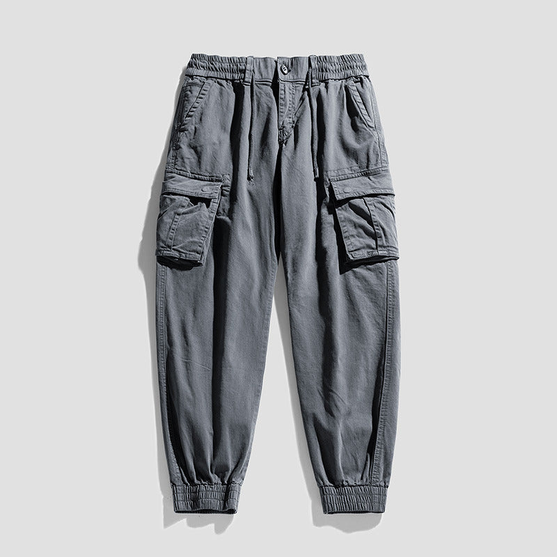 Herren Urban‑Utility Relaxed‑Fit Cargo‑Jogginghose mit Tunnelzug und Mehrfach‑Taschen Drune