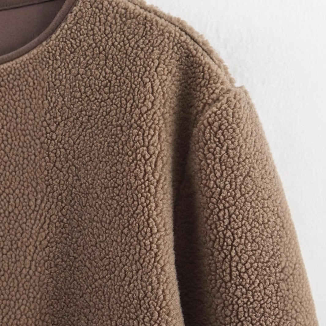 Damen Fleecejacke mit praktischen Taschen und knöpfbaren Details Drune