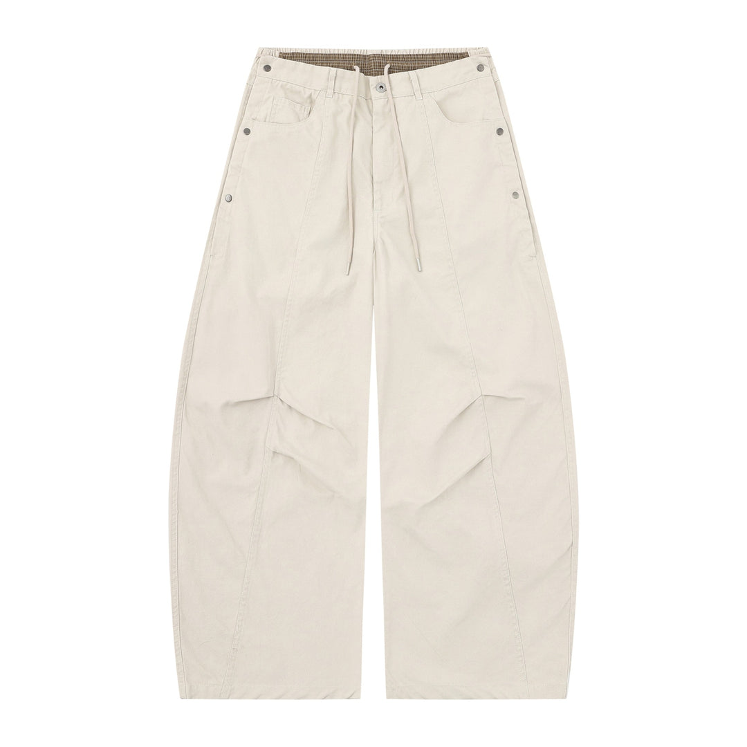 Damen Weite Culotte-Hose mit elastischem Tunnelzugbund und Cargo-Details Drune