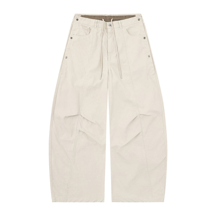 Damen Weite Culotte-Hose mit elastischem Tunnelzugbund und Cargo-Details Drune
