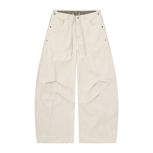 Damen Weite Culotte-Hose mit elastischem Tunnelzugbund und Cargo-Details Drune