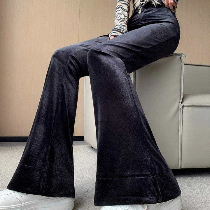 Damen Flared Velvet-Hose Drune