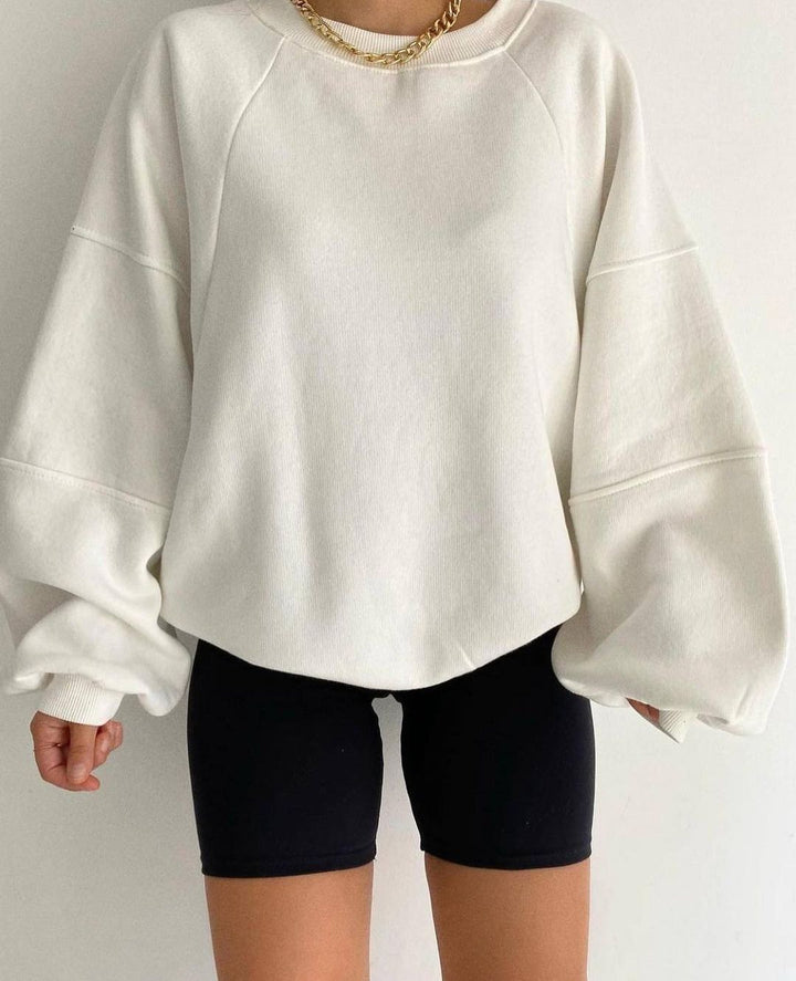 Damen Oversized Sweatshirt mit voluminösen Ärmeln Drune
