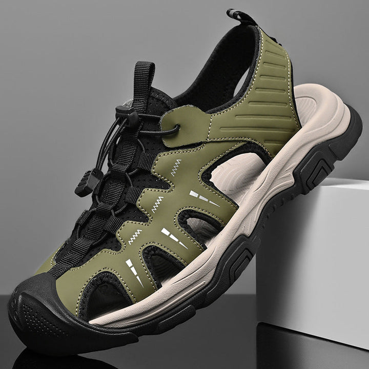 Herren Sportliche Outdoor-Sandalen mit rutschfester Sohle und verstellbarem Riemen Drune