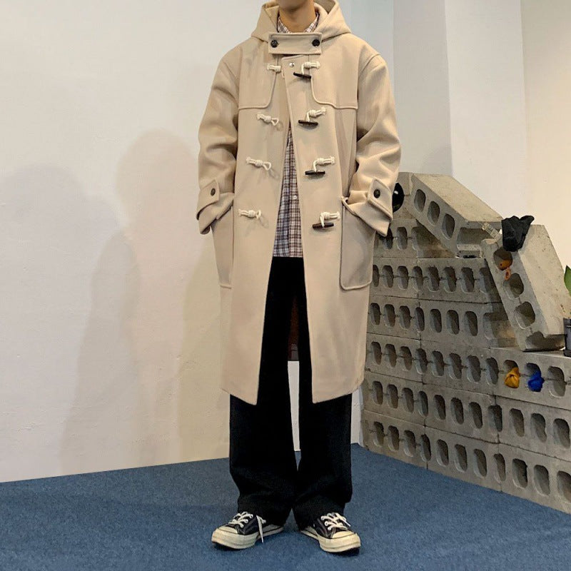 Damen Hochwertige Dufflecoat mit Kapuze und modernen Details Drune