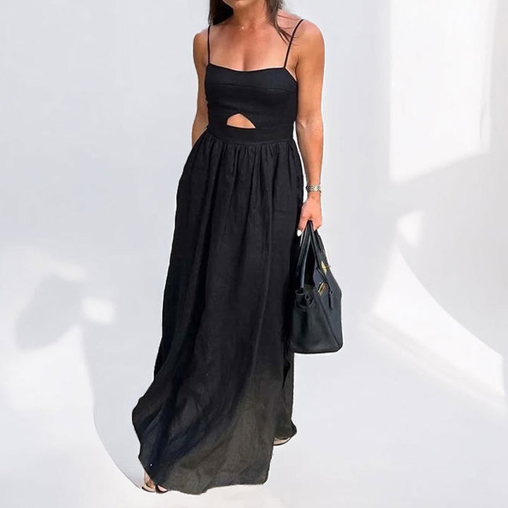 Damen Maxikleid mit schickem Cut-Out-Design und trägerlosem Oberteil Drune