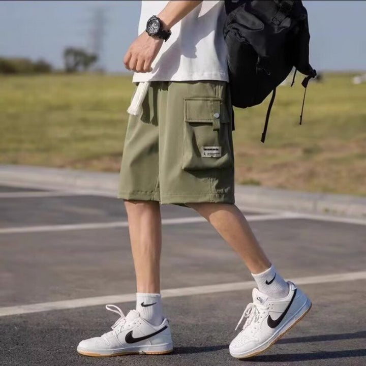 Herren Cargo-Shorts mit multifunktionalen Taschen und elastischem Bund Drune