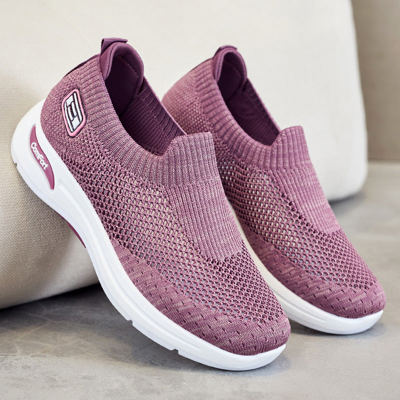 Damen Atmungsaktive Slip-On Sneakers mit weichem Stretch-Obermaterial Drune