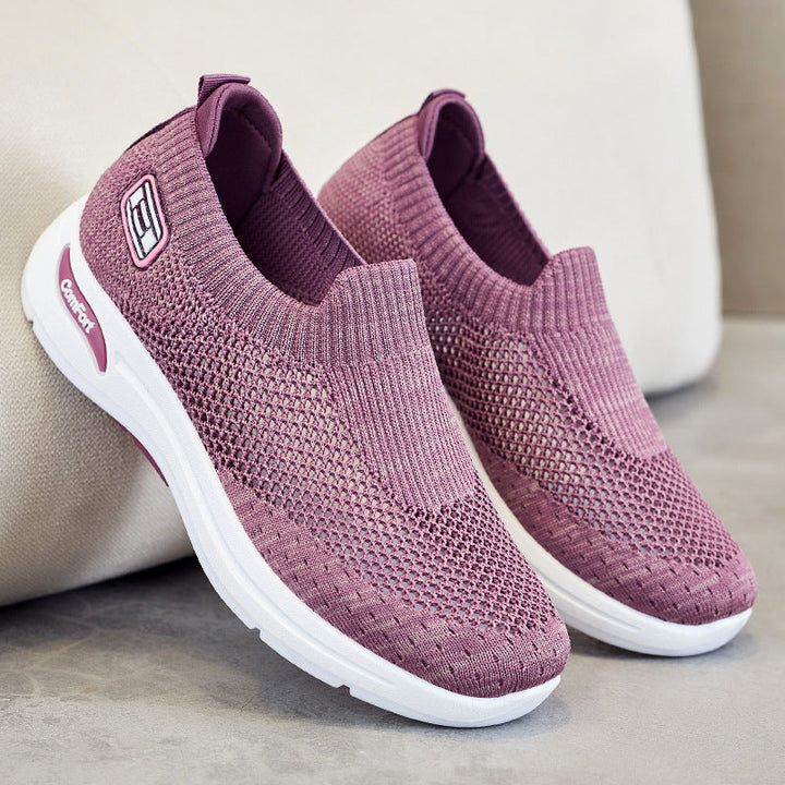 Damen Atmungsaktive Slip-On Sneakers mit weichem Stretch-Obermaterial Drune