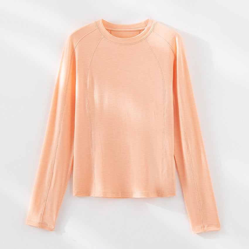 Damen Leichtes Longsleeve-Feinstrickshirt mit Raglanärmeln und Rundhalsausschnitt Drune