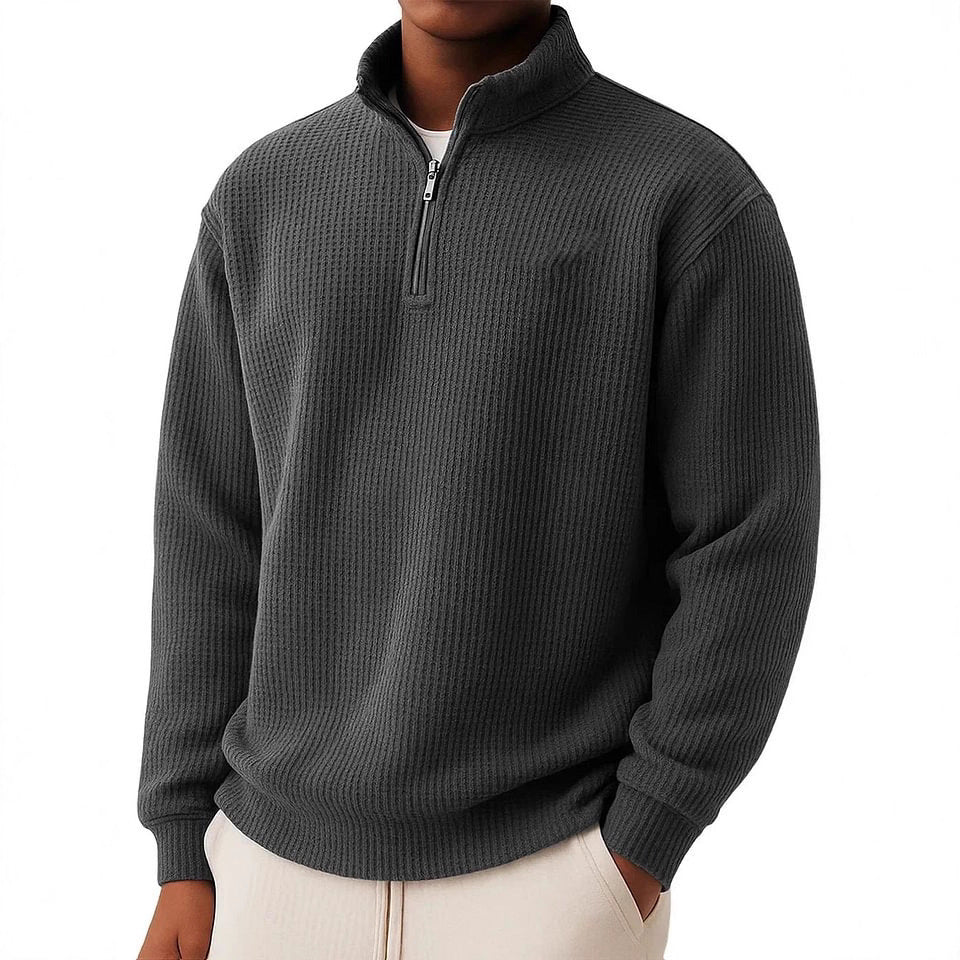 Herren Hochwertiger Pullover mit Reißverschluss Drune