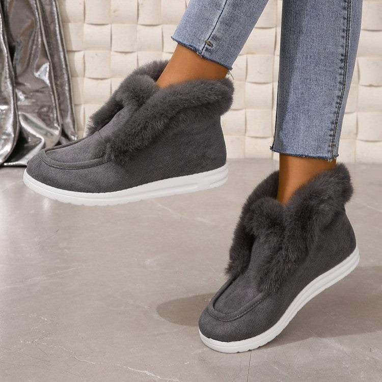 Damen Fleecegefütterte Freizeitschuhe mit bequemem Schnitt und rutschfester Sohle Drune
